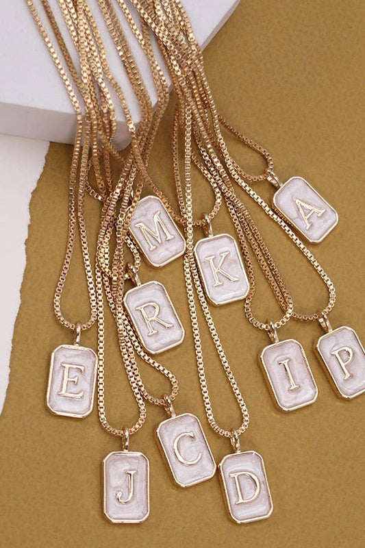 Initial Pearly Monogram Necklace