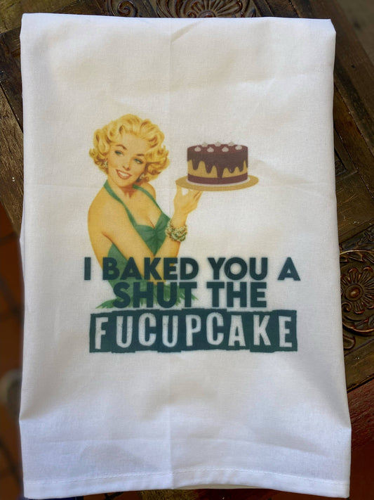 Fuccupcake Tea Towel