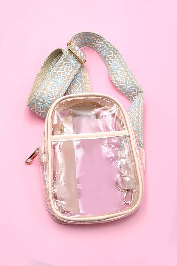 Clear Sling Stadium Bag Multiple Colors