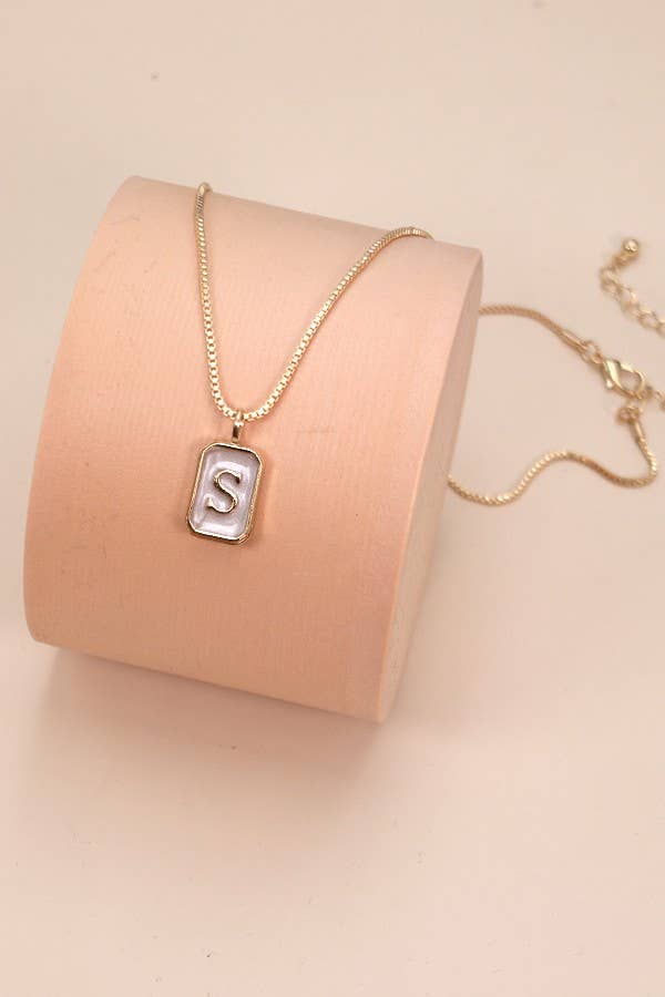 Initial Pearly Monogram Necklace