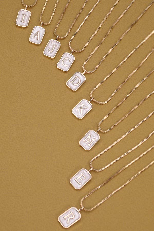 Initial Pearly Monogram Necklace