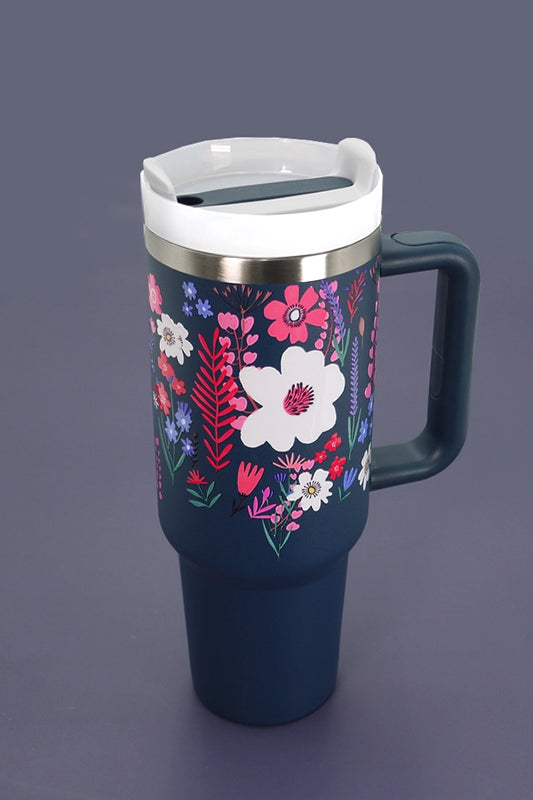 Blue Flower 40oz Tumbler