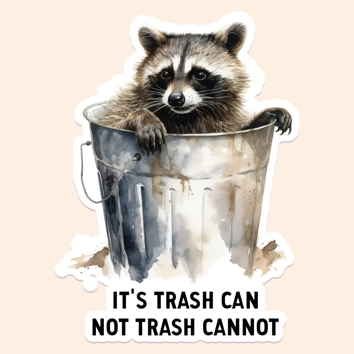 It's Trash Can Sticker Decal