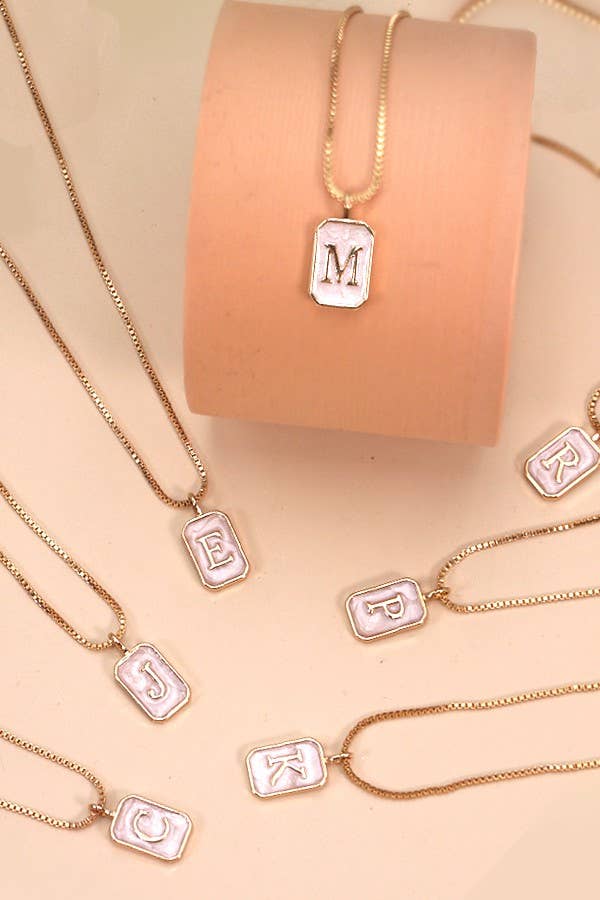 Initial Pearly Monogram Necklace